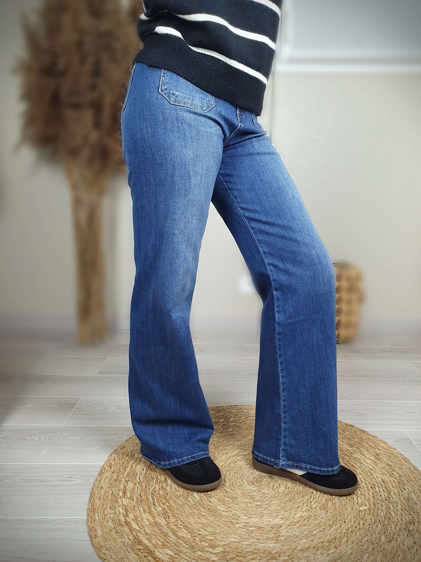 Jean femme coupe large