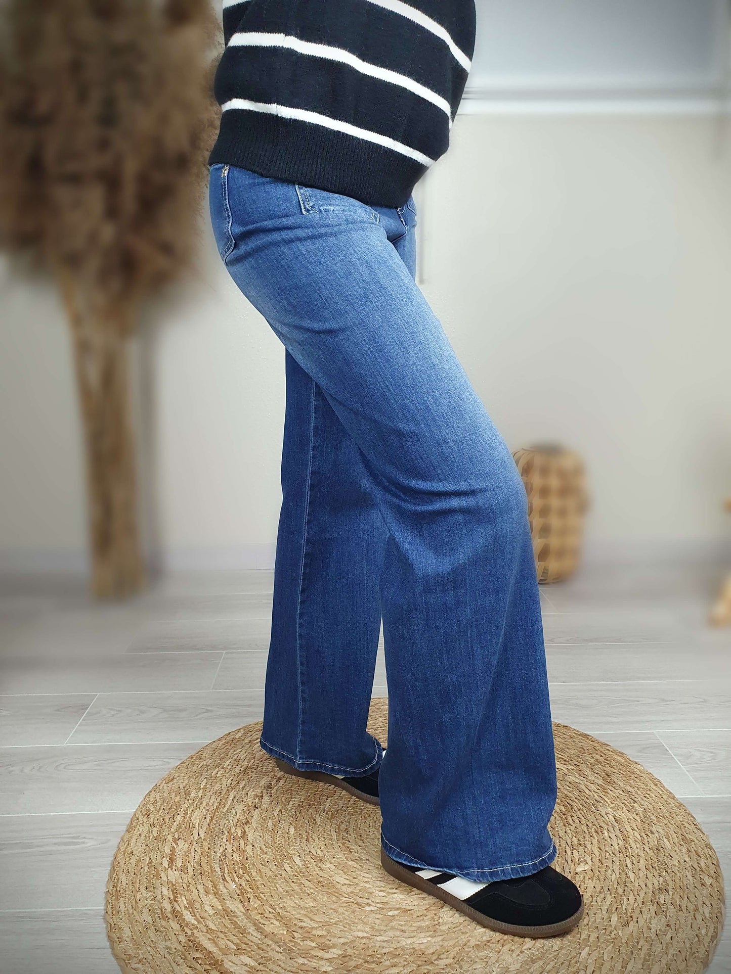 Jean femme coupe large